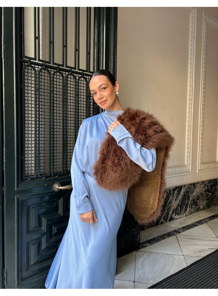 Wrap made of natural ostrich feathers - various...