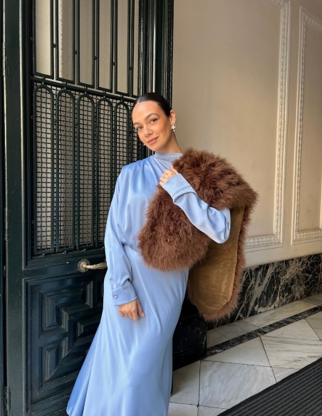 Wrap made of natural ostrich feathers - various colors