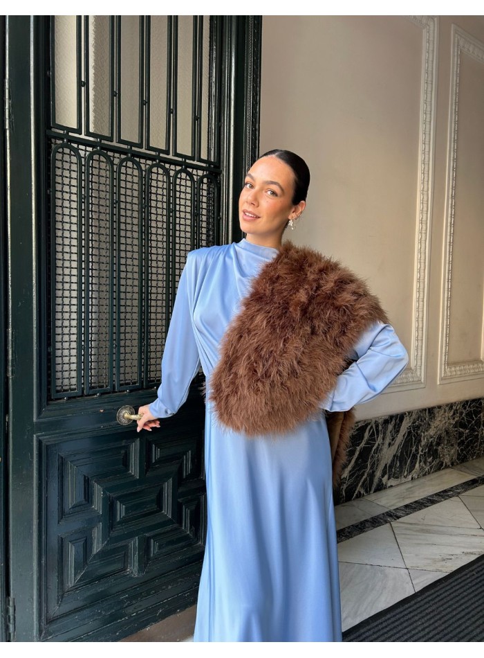 Wrap made of natural ostrich feathers - various...