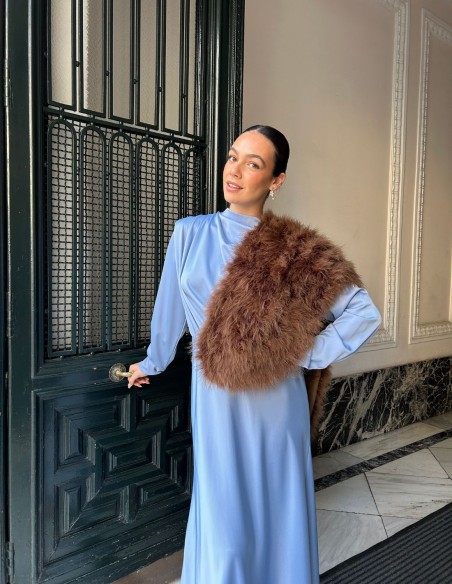 Wrap made of natural ostrich feathers - various colors