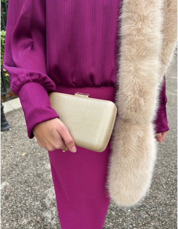 Bolso de fiesta metalizada con forma rectangular 2