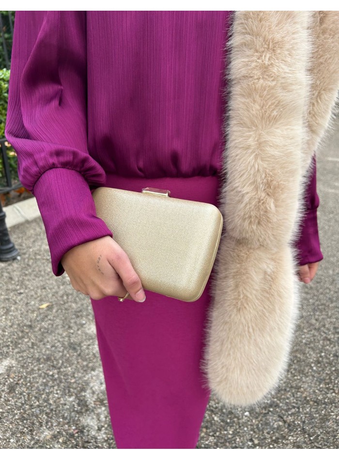 Metallic party bag for guest with rectangular...