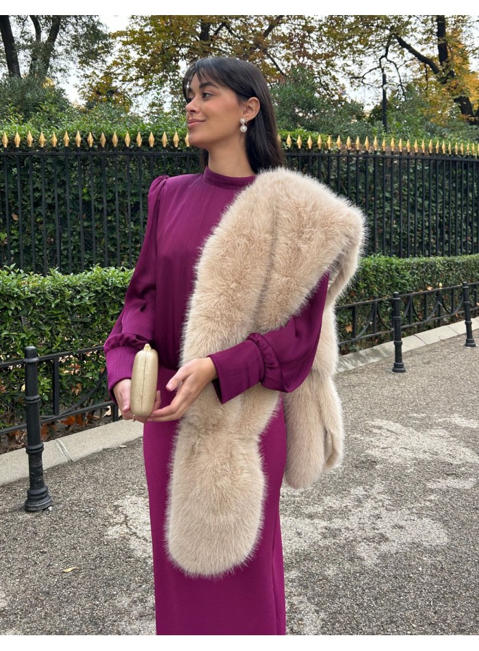 Vestido de fiesta midi con blusa de bambula y...