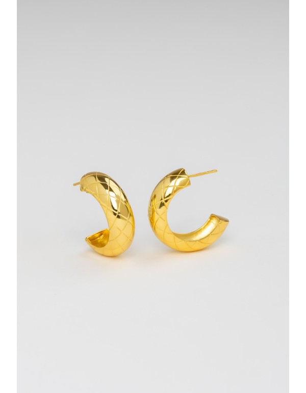 Boucles d'oreilles larges à imprimé crocodile 2