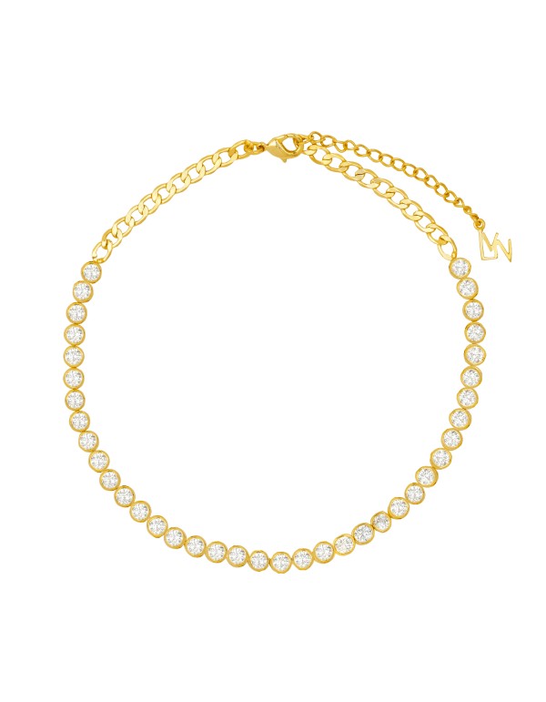 Riviere Zirconia Golden Choker