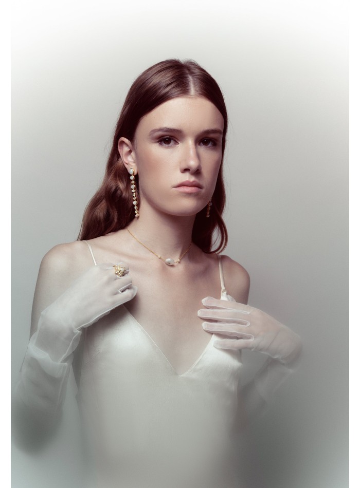 Pendientes largos con múltiples piezas de...