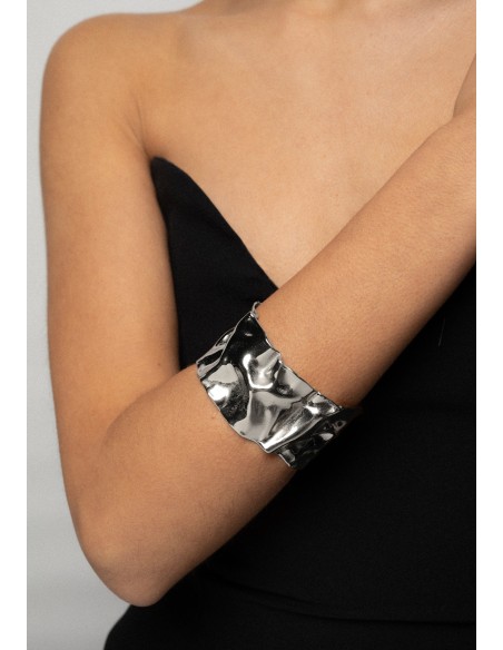 Brazalete ancho plata para invitada