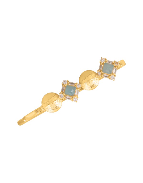 Horquilla dorada con piedras