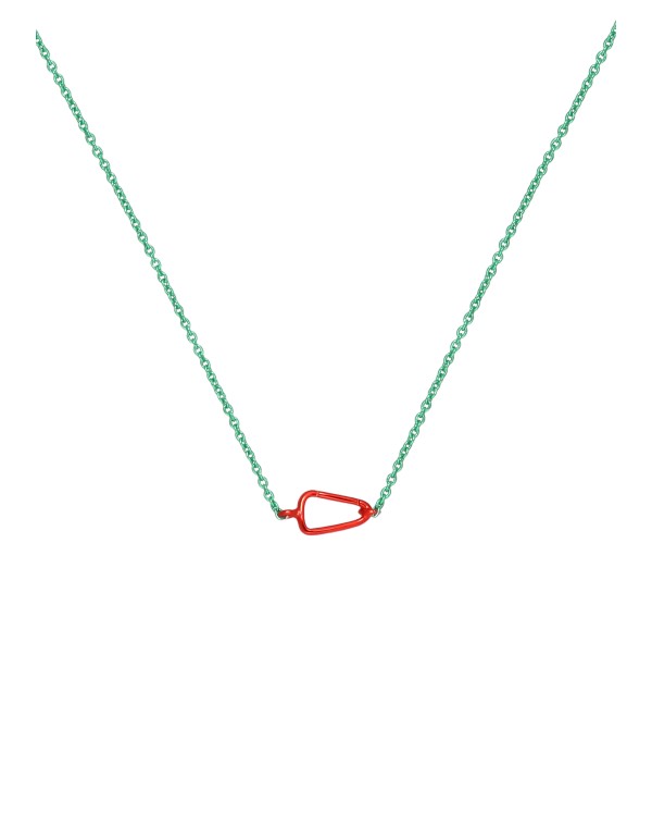 Colgante mosquetón rojo y verde
