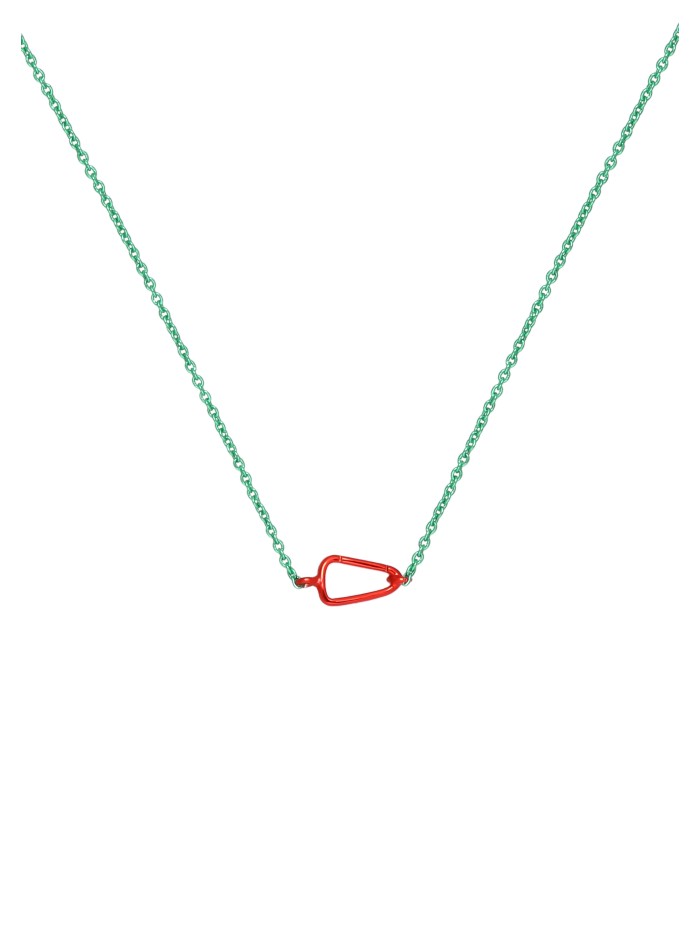 Colgante mosquetón rojo y verde