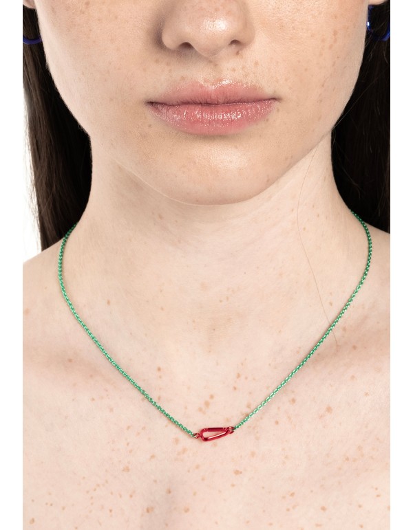 Colgante mosquetón rojo y verde 2