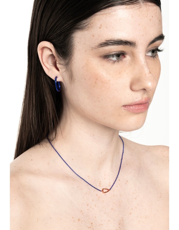 Colgante mosquetón azul y naranja 2