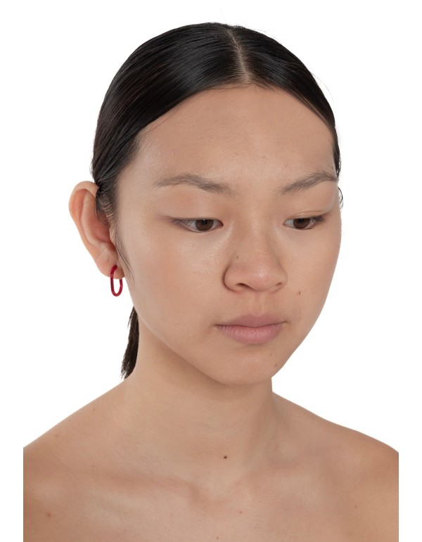 Boucles d'oreilles fuchsia fluorescent 2