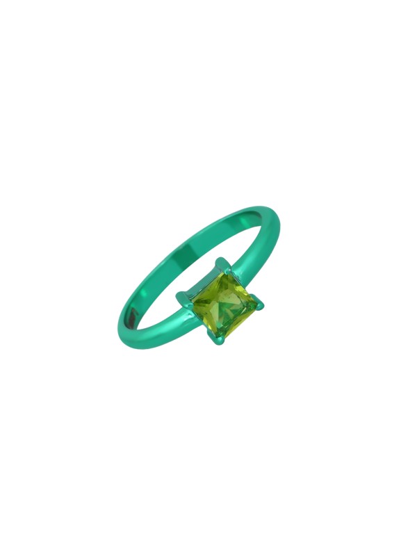 Anillo circonita verde