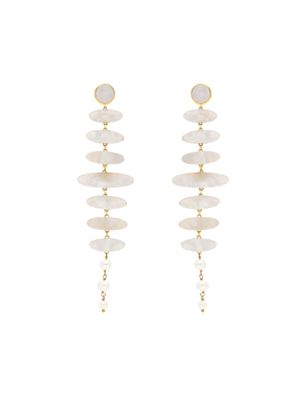 Boucles d'oreilles zénithales blanches