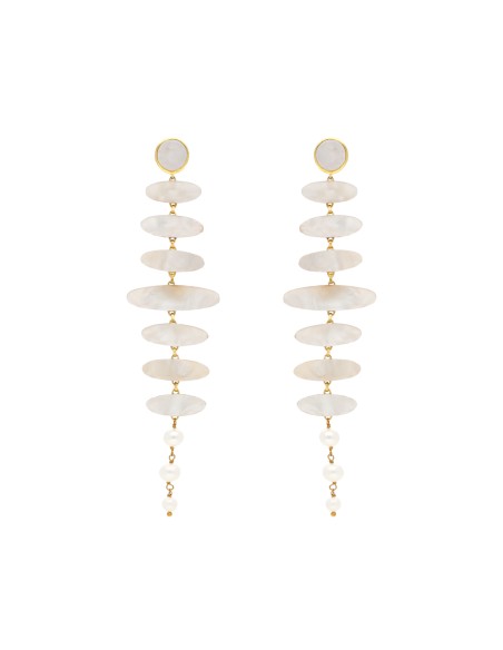 Boucles d'oreilles zénithales blanches