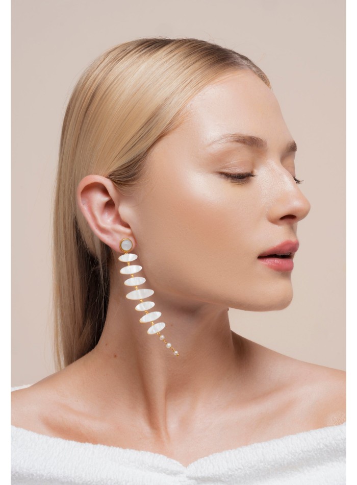 Zenith White Earrings