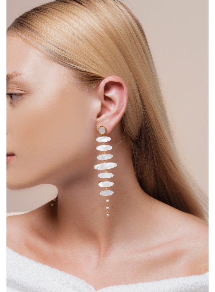Zenith White Earrings