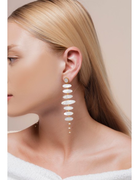 Zenith White Earrings
