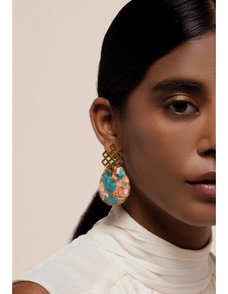 Pendientes Endless Knot Multicolor