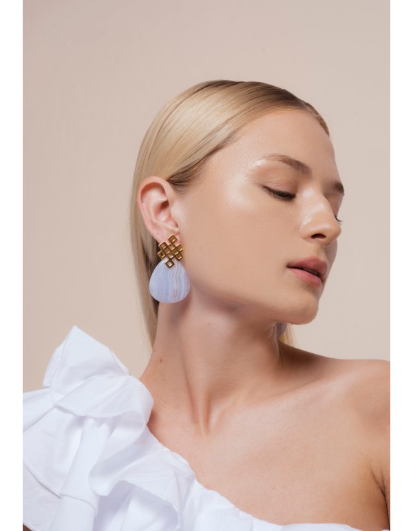 Pendientes Endless Knot Azul 2