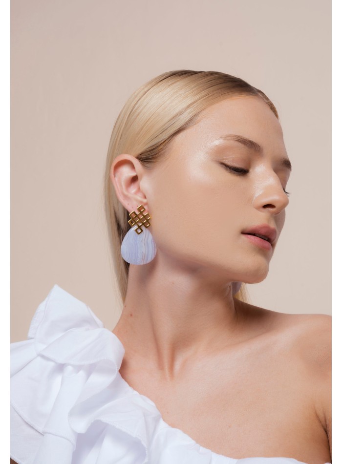 Pendientes Endless Knot Azul