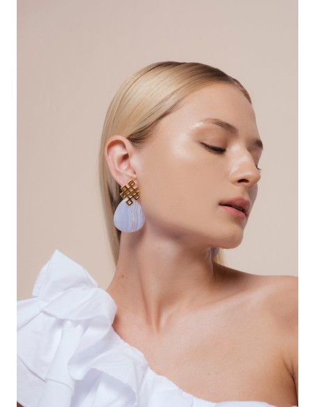 Pendientes Endless Knot Azul