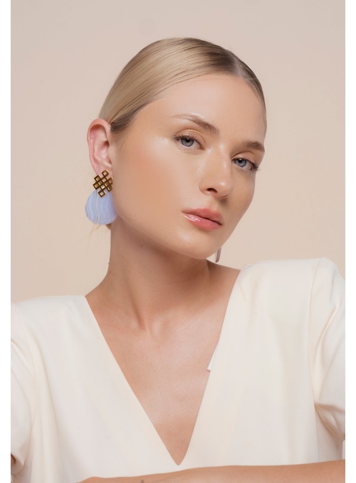 Pendientes Endless Knot Azul