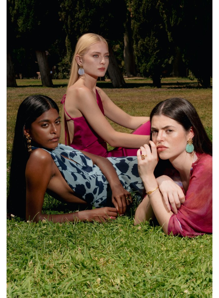 Pendientes Endless Knot Azul