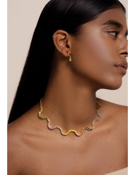 Gold colored choker Shanti