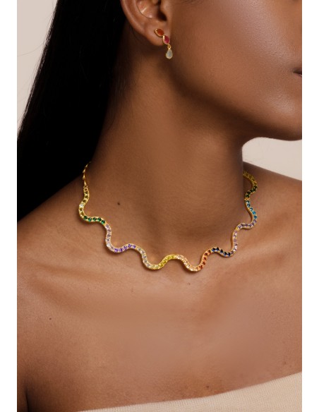 Gold colored choker Shanti