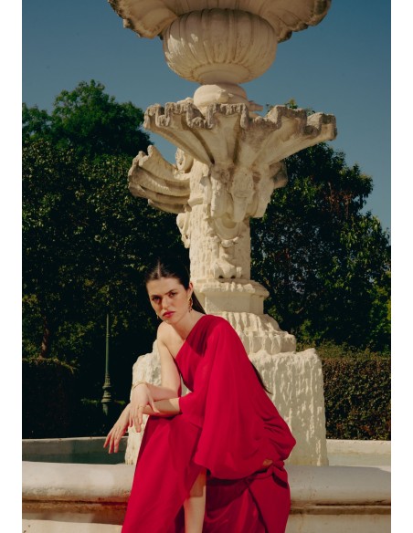 Boucles d'oreilles plaquées or en forme d'oeil orange avec pierre