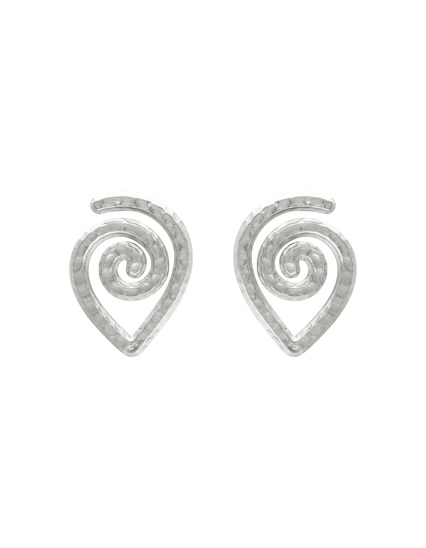 Pendientes Spiral Plateados