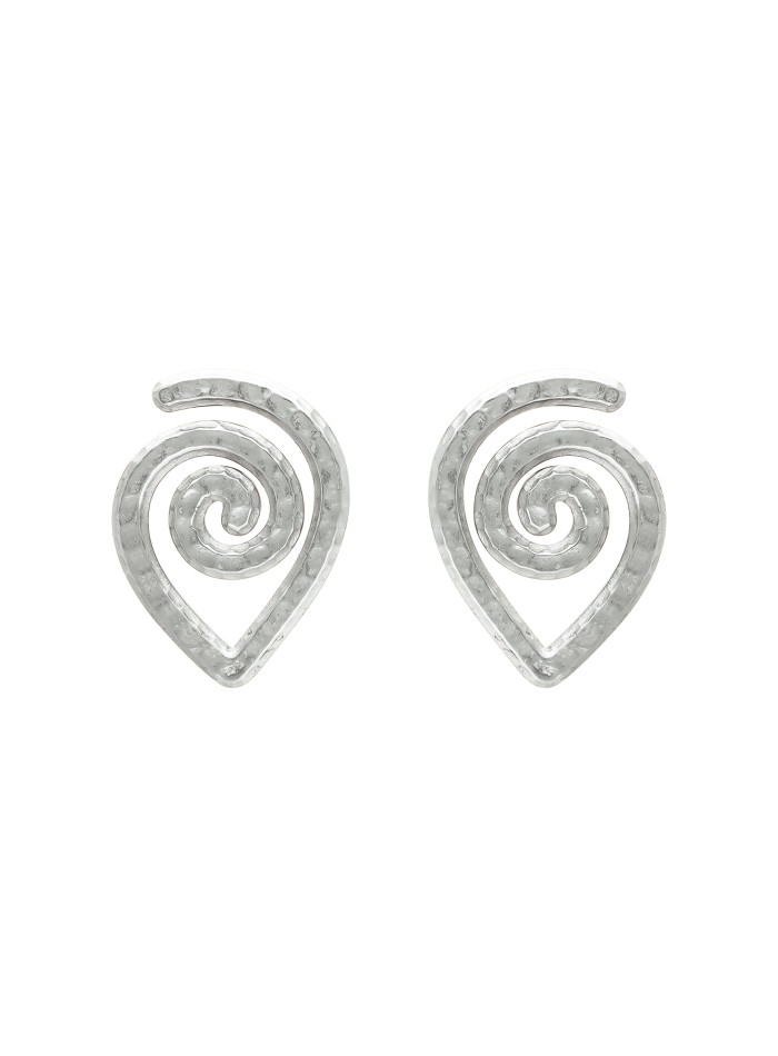 Silver Spiral Earrings