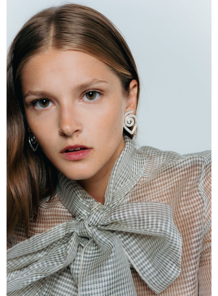 Silver Spiral Earrings