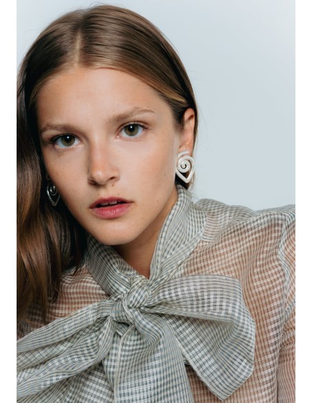 Pendientes Spiral Plateados