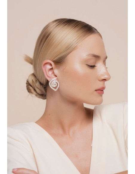 Pendientes Spiral Plateados