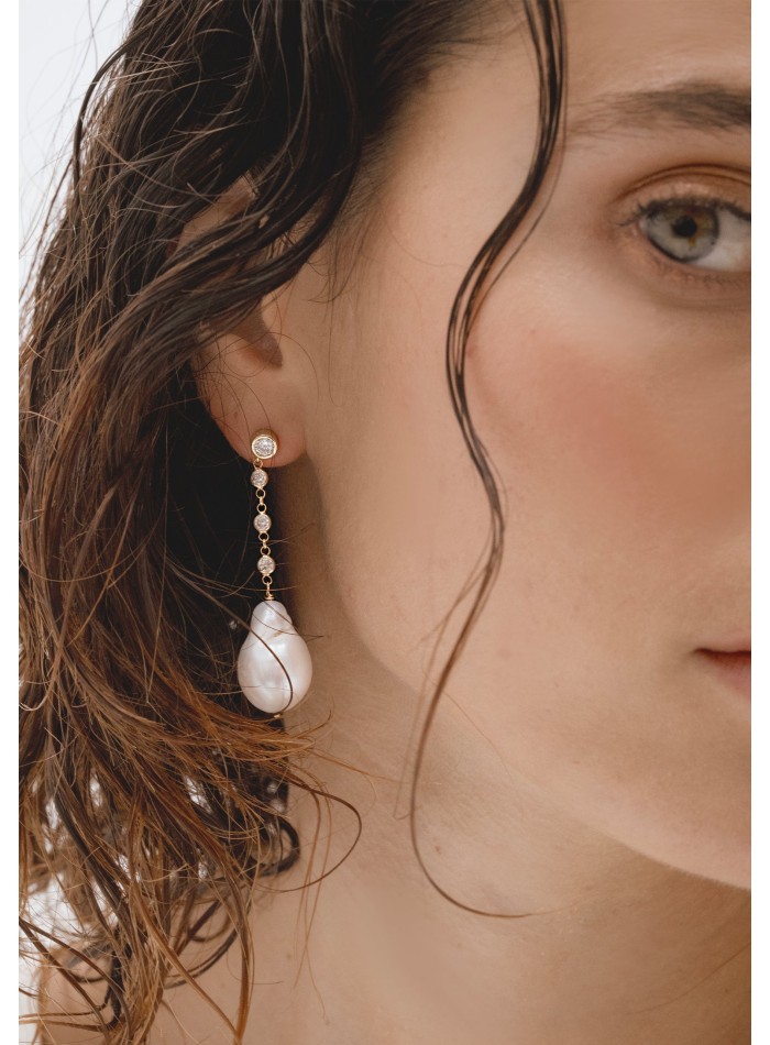 Pendientes Perla Barroca - Celine