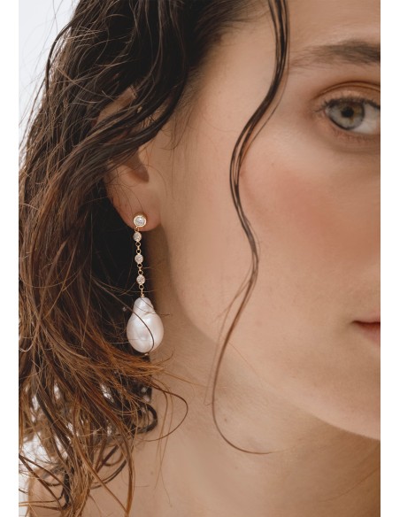 Pendientes Perla Barroca - Celine