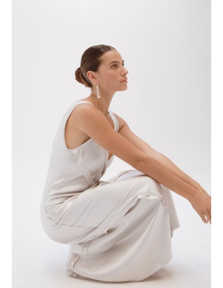 Boucles d'oreilles en argent avec pendentifs en perles