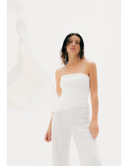 Longues boucles d'oreilles en perles avec nœud