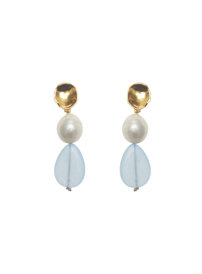 Boucles d'oreilles avec perles et pierres...