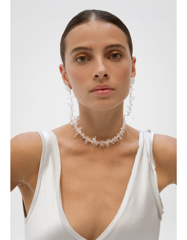 Choker con cristales de roca