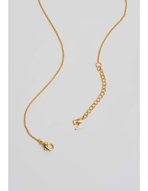 Colgante Dorado con Piedra Morada 2