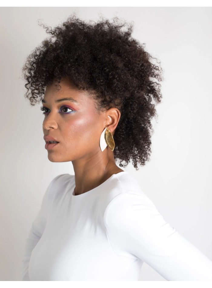 Boucles d'oreilles en céramique en forme de...