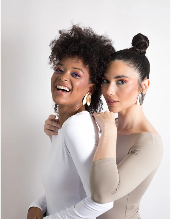 Boucles d'oreilles en céramique en forme de feuille 2