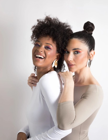 Pendientes de fiesta de cerámica en forma de hoja