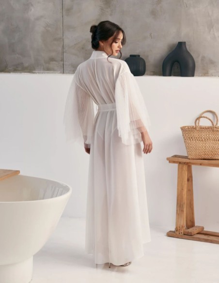 Bata de novia lencera de gasa para ocasiones especiales