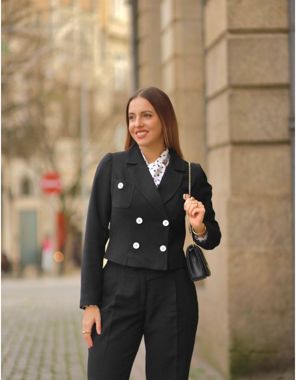 Long sleeve printed party blouse with lacing 2