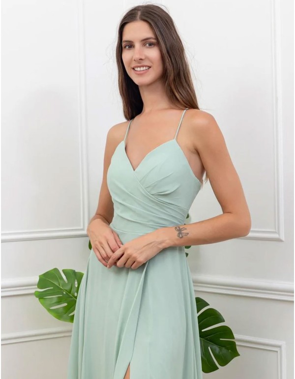 Vestido de fiesta largo de casa con la espalda abierta